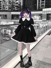 画像5: 【PuppetBombs】QS156 ロゴプリントリボンビジューヘアクリップセット (5)