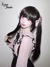 画像16: 【Puppet Bombs】QS7 ハートビジュー付きリボンバレッタ【50%OFF】 (16)