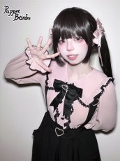 画像17: 【Puppet Bombs】QS7 ハートビジュー付きリボンバレッタ【50%OFF】 (17)