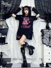 画像6: 【PuppetBombs】Q306 CAT ROCKねこみみフードワンピース【30%OFF】 (6)