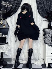 画像9: 【PuppetBombs】Q306 CAT ROCKねこみみフードワンピース【30%OFF】 (9)