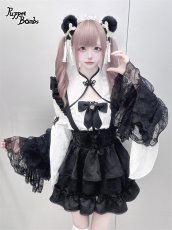 画像6: 【PuppetBombs】Q307 ジャカード2wayお袖チャイナトップス (6)