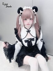 画像7: 【PuppetBombs】Q307 ジャカード2wayお袖チャイナトップス (7)