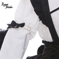 画像3: 【PuppetBombs】Q307 ジャカード2wayお袖チャイナトップス (3)