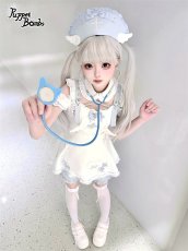 画像1: 【送料無料】Q315 ハートエプロンフリルセットアップ《予約受付》 (1)