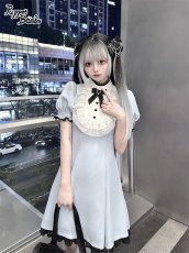 画像4: 【PuppetBombs】Q325 ヨーク切り替えスタンド襟ワンピース【30%OFF】【期間限定】 (4)