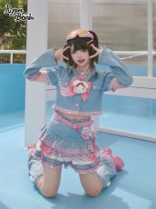 画像4: 【PuppetBombs】QS99 ハートデニムレッグカバー【30%OFF】 (4)