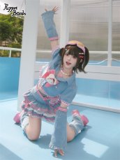 画像7: 【PuppetBombs】QS99 ハートデニムレッグカバー【30%OFF】 (7)