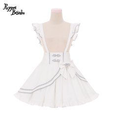 画像1: 【PuppetBombs】Q346 アシンメトリーチャイナサス付きスカート (1)