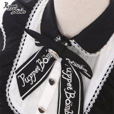 画像3: 【PuppetBombs】Q352 十字架刺繍入り長袖ワンピース (3)