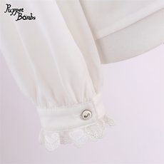 画像9: 【Puppet Bombs】Q359 お袖ぷっくりショルダー切り替えブラウス (9)