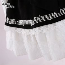 画像8: 【Puppet Bombs】Q360 音符刺繍サス付きスカート (8)