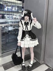 画像16: 【Puppet Bombs】Q360 音符刺繍サス付きスカート (16)