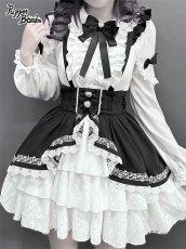 画像9: 【Puppet Bombs】Q360 音符刺繍サス付きスカート (9)