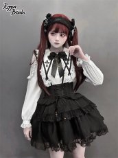 画像8: 【PuppetBombs】Q364 ショルダーレースクロスカラーブラウス (8)