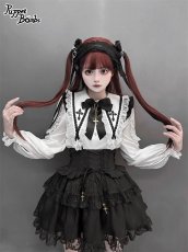 画像7: 【PuppetBombs】Q364 ショルダーレースクロスカラーブラウス (7)