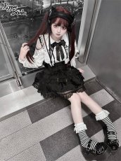 画像14: 【PuppetBombs】Q364 ショルダーレースクロスカラーブラウス (14)