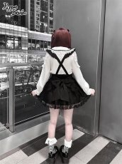 画像13: 【PuppetBombs】Q364 ショルダーレースクロスカラーブラウス (13)