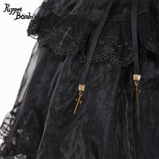 画像3: 【PuppetBombs】Q365 クロスチャームサス付きティアードスカート (3)