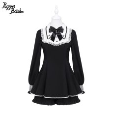 画像1: 【Puppet Bombs】Q381ヨーク切り替えクロス刺繍セットアップ (1)