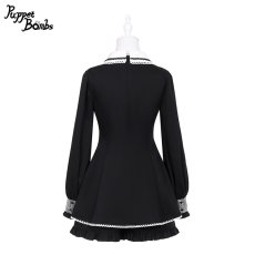 画像2: 【Puppet Bombs】Q381ヨーク切り替えクロス刺繍セットアップ (2)