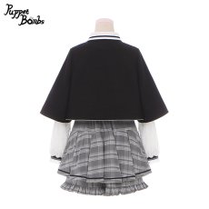 画像3: 【PuppetBombs】Q386  エンブレム付きケープシルエットコート (3)