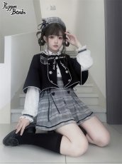 画像6: 【PuppetBombs】Q386  エンブレム付きケープシルエットコート (6)