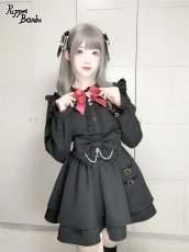 画像6: 【PuppetBombs】Q388 ベルトデザインリボンフレアスカート (6)