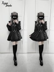 画像14: 【PuppetBombs】Q388 ベルトデザインリボンフレアスカート (14)