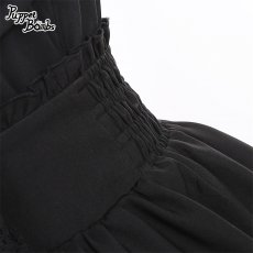 画像3: 【PuppetBombs】Q388 ベルトデザインリボンフレアスカート (3)