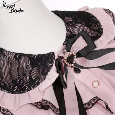 画像2: 【PuppetBombs】Q392 レース重ね襟リボンブラウス (2)