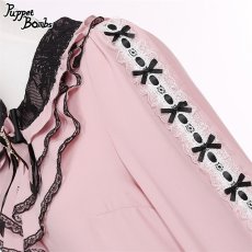 画像3: 【PuppetBombs】Q392 レース重ね襟リボンブラウス (3)