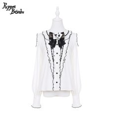 画像1: 【PuppetBombs】Q397 マジシャンガールオープンショルダーブラウス (1)