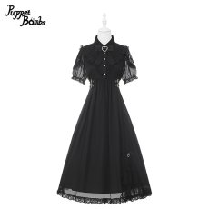 画像1: 【PuppetBombs】Q400 シフォンロングワンピース (1)