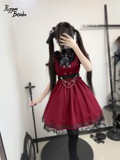 画像8: 【Puppet Bombs】Q402 オフショルハートレイヤード風ワンピース (8)