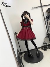 画像16: 【Puppet Bombs】Q402 オフショルハートレイヤード風ワンピース (16)