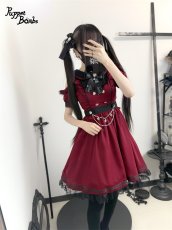 画像6: 【Puppet Bombs】Q402 オフショルハートレイヤード風ワンピース (6)