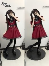 画像20: 【Puppet Bombs】Q402 オフショルハートレイヤード風ワンピース (20)