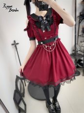 画像4: 【Puppet Bombs】Q402 オフショルハートレイヤード風ワンピース (4)