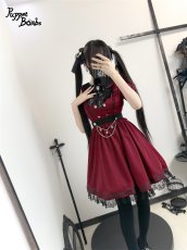 画像9: 【Puppet Bombs】Q402 オフショルハートレイヤード風ワンピース (9)