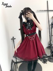 画像5: 【Puppet Bombs】Q402 オフショルハートレイヤード風ワンピース (5)