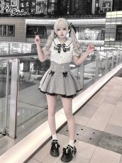 画像10: 【PuppetBombs】Q403 レース切り替えパフ袖ブラウス (10)