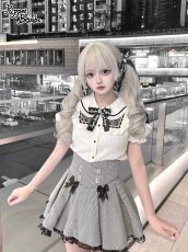 画像6: 【PuppetBombs】Q403 レース切り替えパフ袖ブラウス (6)