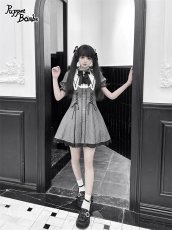 画像9: 【PuppetBombs】Q407 ピンストライプレースアップワンピース (9)