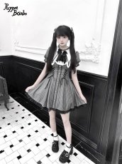 画像8: 【PuppetBombs】Q407 ピンストライプレースアップワンピース (8)