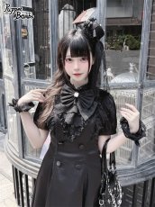 画像4: 【PuppetBombs】Q408ビッグリボンパフ袖ワンピース (4)