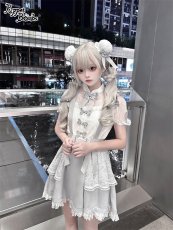 画像2: 【PuppetBombs】QS92 ハートチャームレースソックス (2)