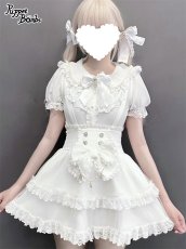 画像9: 【PuppetBombs】Q419 ハート×パールリボンサス付きスカート (9)