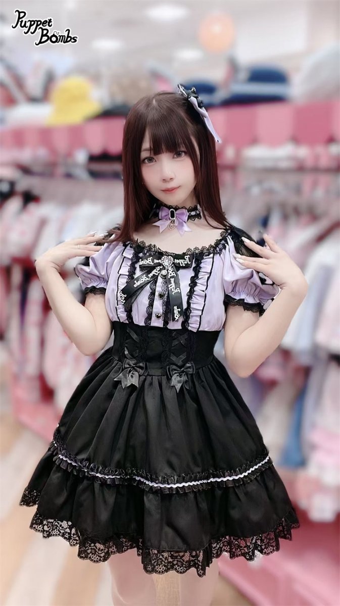 画像9: 【PuppetBombs】Q421 セパレート風オフショルダーワンピース (9)