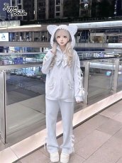 画像6: 【PuppetBombs】Q424レースラインスウェットパンツ (6)